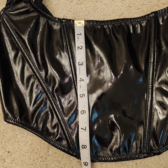 Out From Under Urban Outfitters Lovestruck Wet Look Corset Top. - Picture 5 of 8